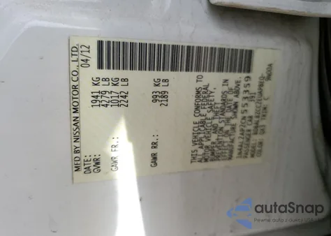2012 Nissan Altima Base from USA, damaged, VIN 1N4AL2AP2CN553359